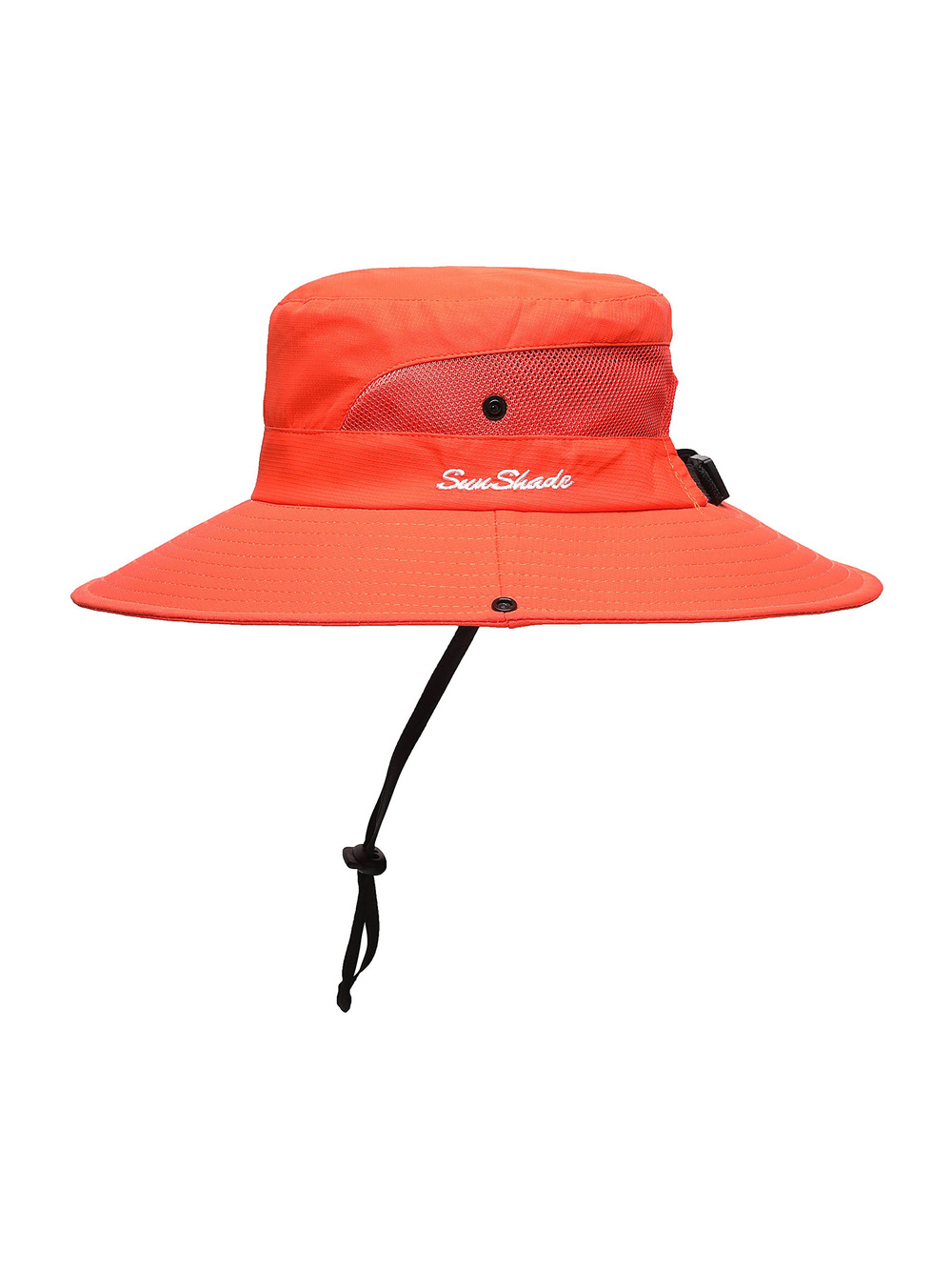 Womens Summer Sun Hat Beach Hat Wide Brim Outdoor UV | Pure Orange | Size 6-7